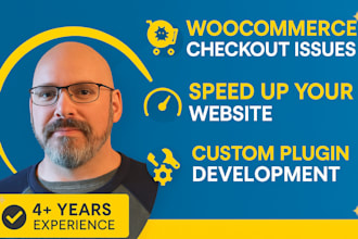 fix woocommerce checkout issue, page speed bug custom wordpress plugin developer