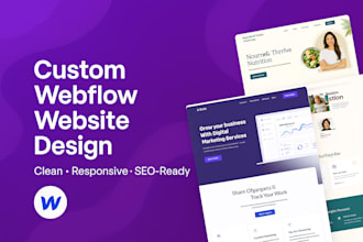 design a custom, responsive and SEO ready webflow website