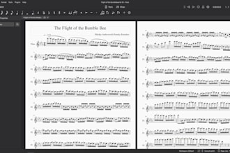 trancript scores from image to professional document