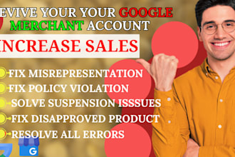 fix google merchant center suspension, policy violation and misrepresentation