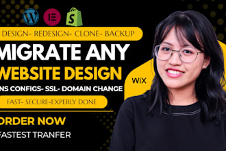 build website, clone, migrate wordpress website, wix, godaddy, shopify, kajabi