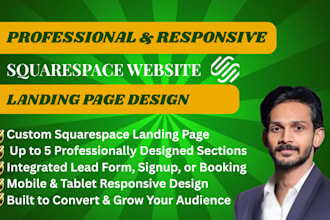 build a professional squarespace sales funnel or lead capture page