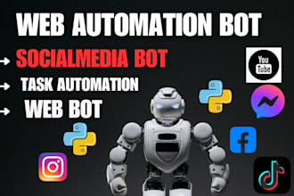 create automation bot, web social media bot with python