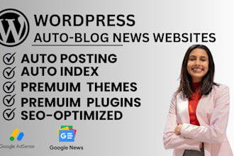 create an automated news autoblog wordpress websites with adsense