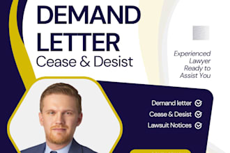 draft demand letters, cease and desist, legal threats, and complaint notice