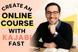 build kajabi website, thinkific, teachable, online course landing page creation