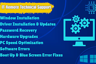 provide remote support virus issues,slow issue,optimization in windows 11,10 PC