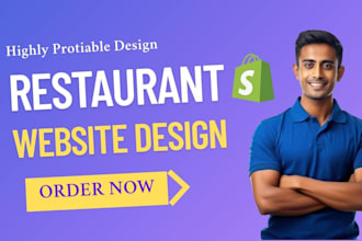 build restaurant website, food catering website with online booking in shopify