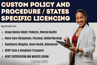 get licensed, write group home care healthcare agency policy and procedure nemt