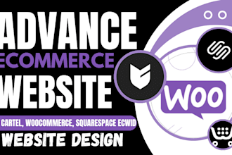 ecommerce website design big cartel squarespace woocommerce ecwid website design