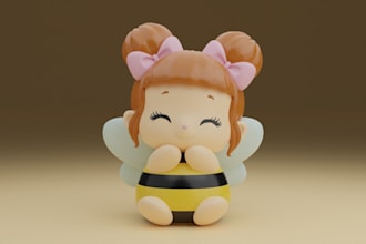 design keychain models,toy model for manufacturing,chibi styled figurine,labubu