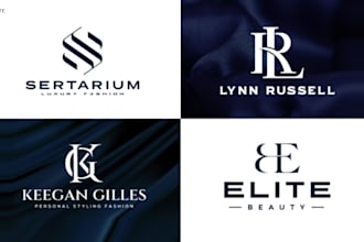 do luxury fashion clothing brand, urban and monogram logo design