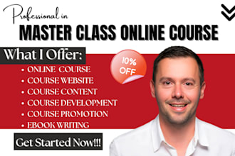 create masterclass online course, thinkific course content creation udemy course