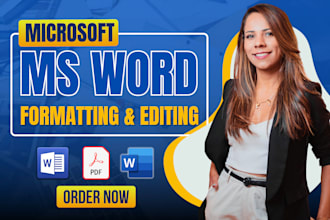 design, format, edit and type microsoft word documents