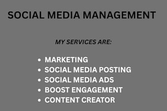 be your social media management, facebook and instagram with tiktok shop