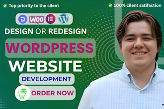 design, fix or redesign wordpress website with divi theme or elementor pro