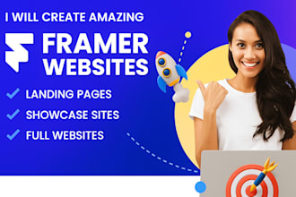 design modern framer website, landing page