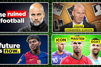 design youtube thumbnail for football or soccer channel