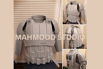 3d cosplay creation, 3d wearable anime cosplay, 3d helmet design for 3d printing