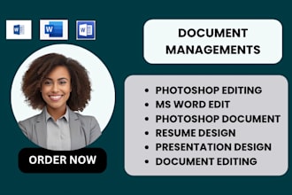 professionally edit, format photoshop document, microsoft word document urgently