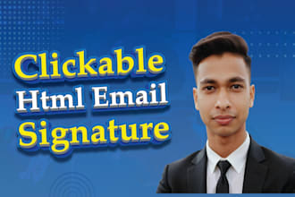 design clickable html email signature for gmail, outlook etc
