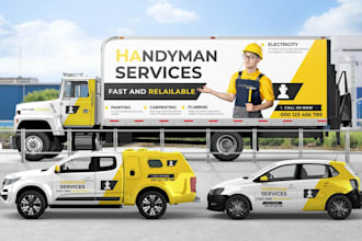 design attractive car wrap, van wrap, truck wrap, bike wrap and trailer wrap