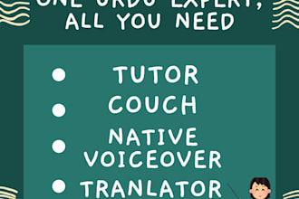be your urdu tutor translator and voice coach