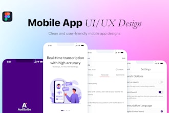 design modern mobile app UI UX for ios or android