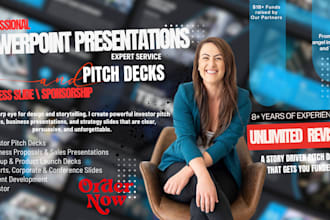 design killer powerpoint presentation, investor pitch deck, business pitch deck