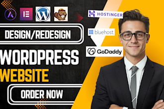 build wordpress website on bluehost, siteground, hostinger, godaddy website