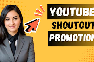 shoutout and do organic youtube promotion for fast channel growth  monetization