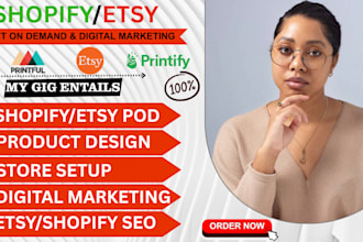 design shopify printify printful store design shopify website print on demand