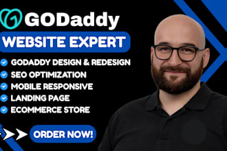 design and redesign godaddy website develop godaddy business website