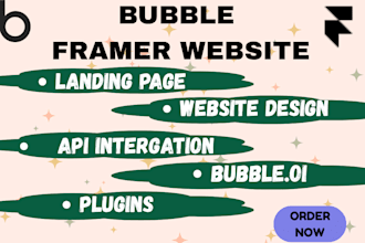 bubble framer webflow bubble website landing page, bubble oi, website framer
