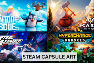 do game banner steam capsule art game ui game poster game logo stream graphics