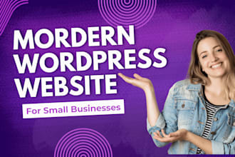 design a modern wordpress website with SEO for small businesses