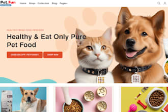 design pet shopify store pet accessories pet store pet dropshipping store