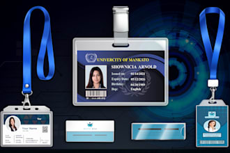 design premium, modern, unique id cards, badges, and lanyards