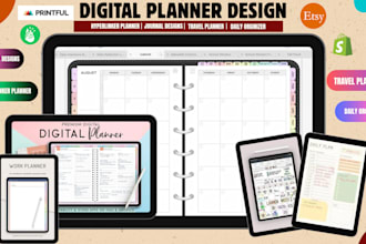 design etsy digital product etsy digital planner hyperlinked planner etsy seo