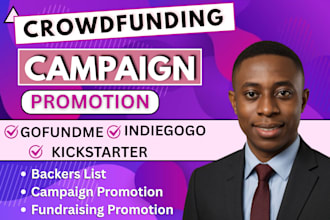 do gofundme kickstarter indiegogo crowdfunding campaign promotion, fundraising