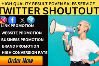promote twitter shoutout, share website link to 100m USA, UK fb ig audience