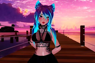 do nsfw avatar, 3d anime nsfw, vrchat avatar, furry avatar, anime avatar,