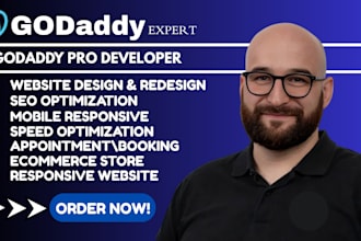 develop godaddy ecommerce website design and redesign godaddy website