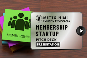 design membership investor pitch deck, white paper