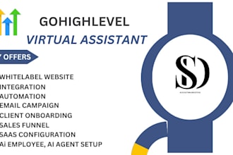 build gohighlevel  automations, ghl whitelabel,  gohighlevel virtual assistant