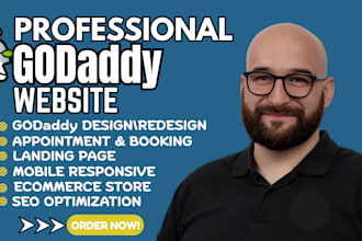 build godaddy ecommerce website redesign godaddy website development