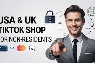 set up USA tiktok shop for non USA, UK tik tok shop, tiktok account