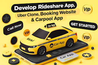 build rideshare app, uber clone bolt, taxing booking app with admin dashboard