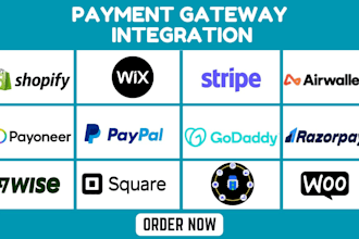 integrate shopify payment gateway stripe paypal square authorize net payoneer