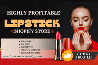 lipstick shopify stores, lip gloss websites, and dropshipping beauty stores